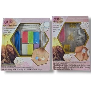 CRAFT Forward | Ages 8+ Clay Jewelry Making Crafting Kits | Two Sets! | NIB!
